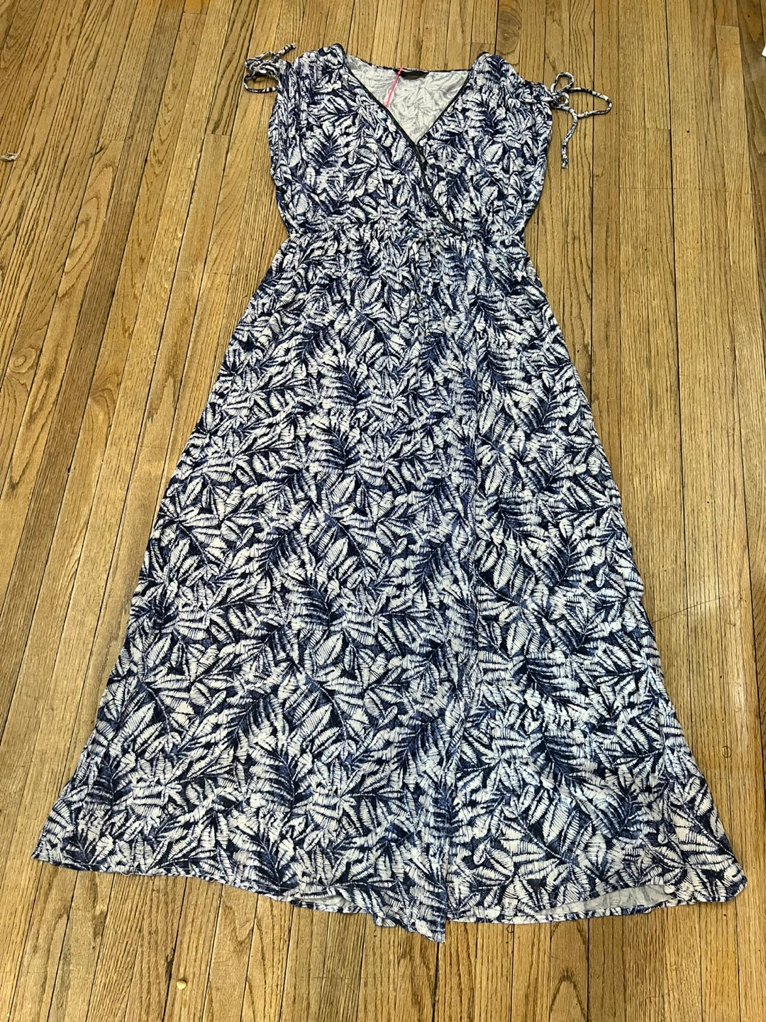 New Maxi Dress - Blue Leaf Print - photo 3