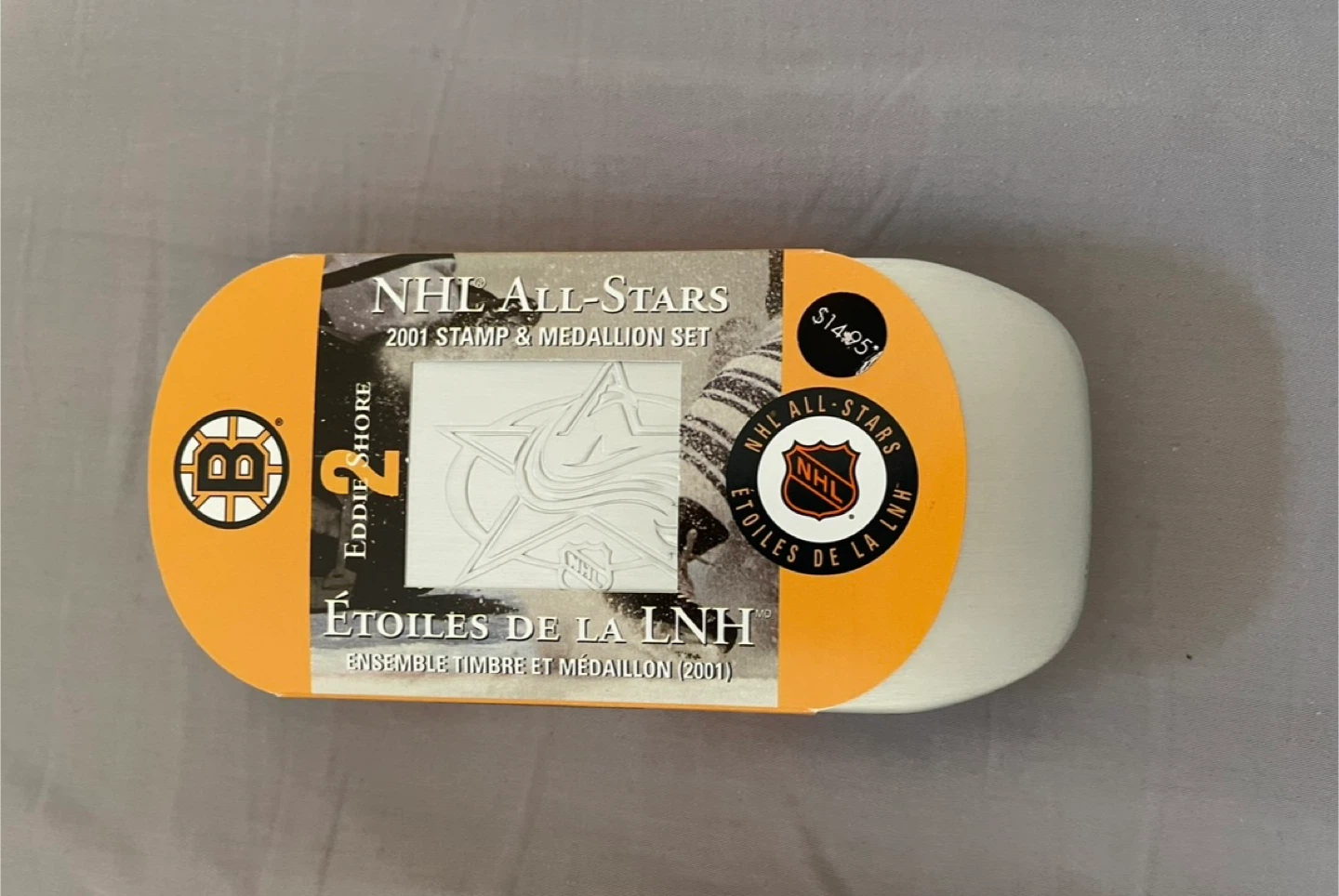 2001 NHL All-Stars Eddie Shore Stamp & Medallion Set - photo 4