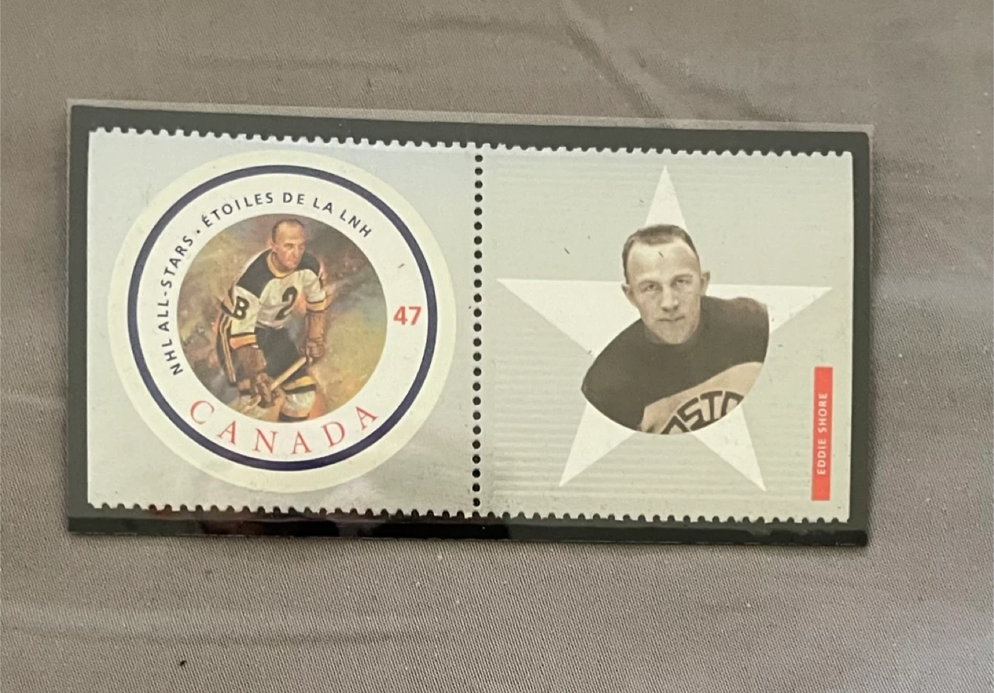 2001 NHL All-Stars Eddie Shore Stamp & Medallion Set - photo 5