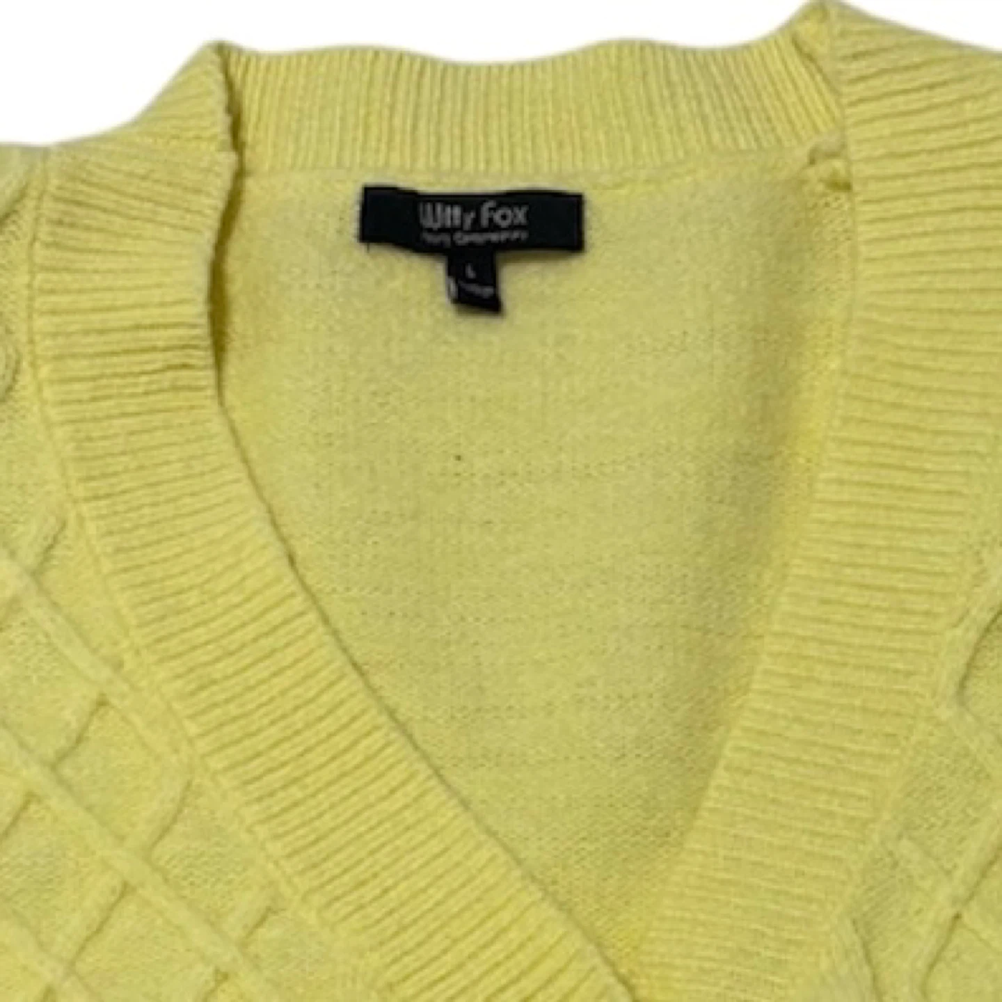 Willy Fox Yellow Cropped Cardigan - photo 3