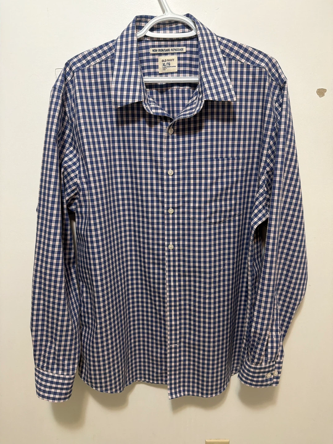 Old Navy Non-Iron Plaid Button-Down Shirt - XL