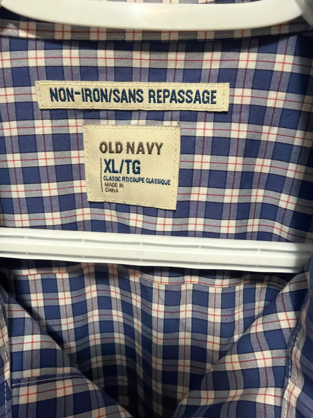 Old Navy Non-Iron Plaid Button-Down Shirt - XL - photo 2