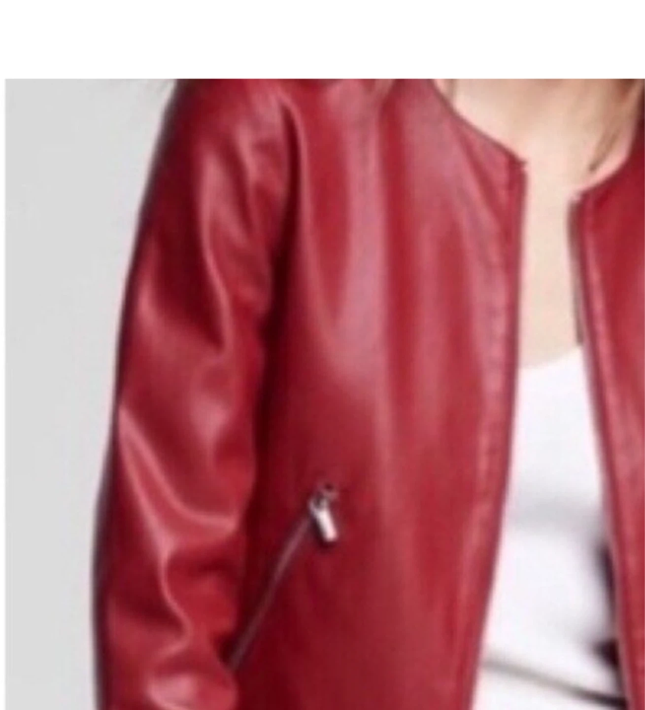 Zara Red Faux Jacket - photo 2