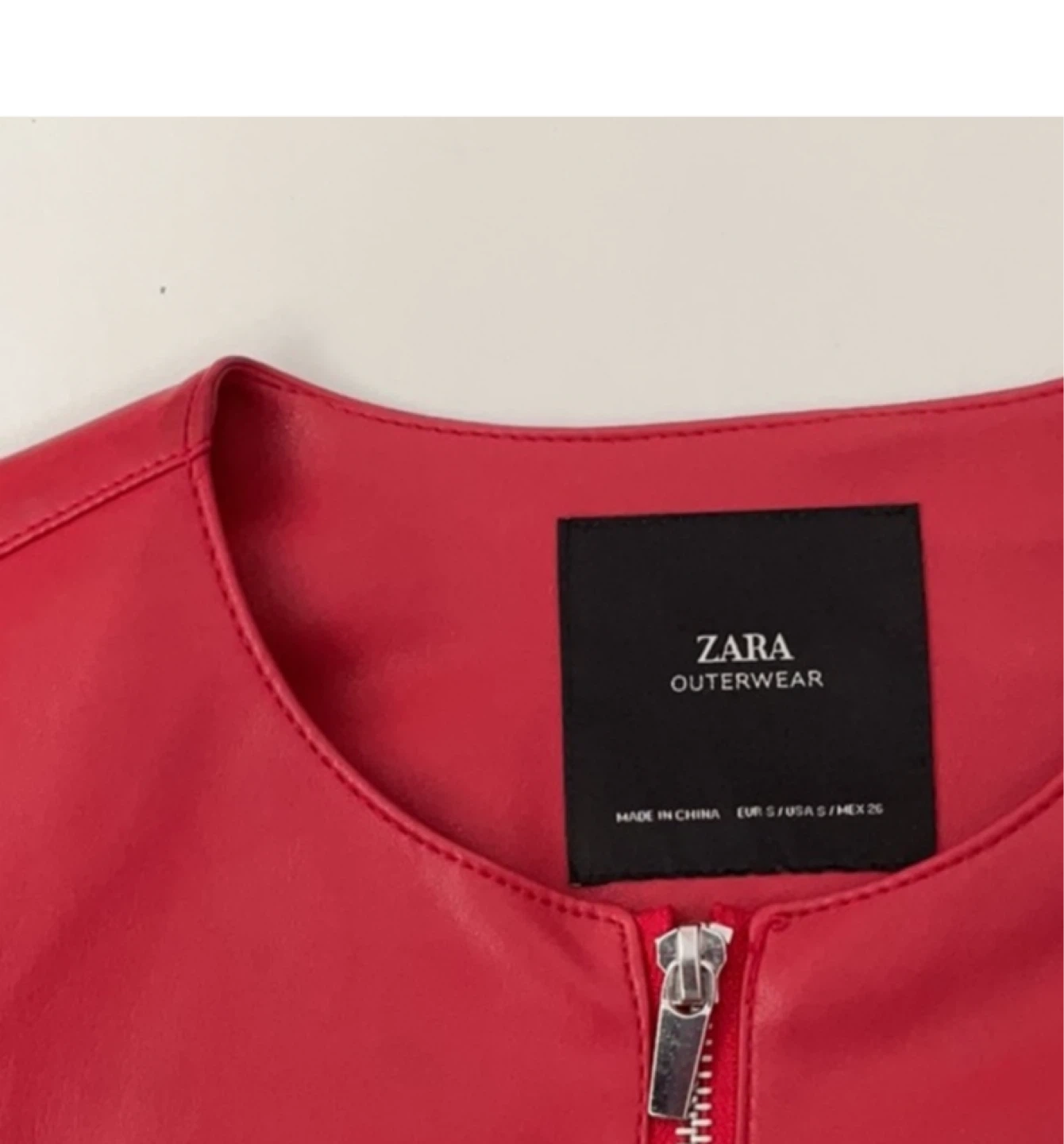 Zara Red Faux Jacket - photo 4