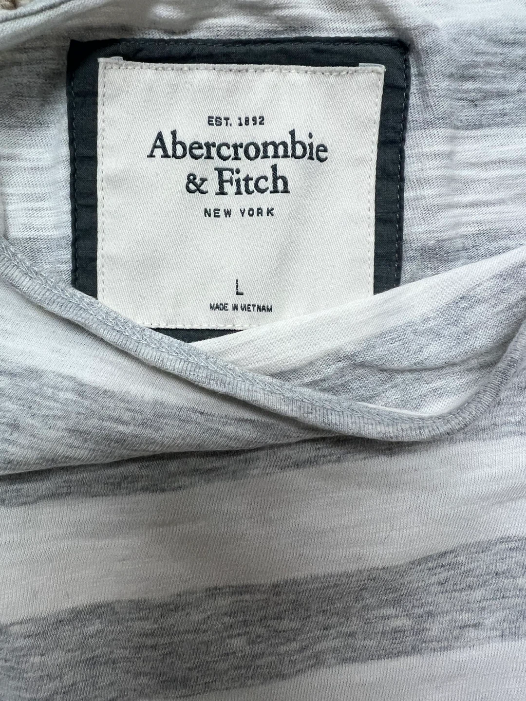 Abercrombie & Fitch Striped Lace Trim Top Sz L - photo 3