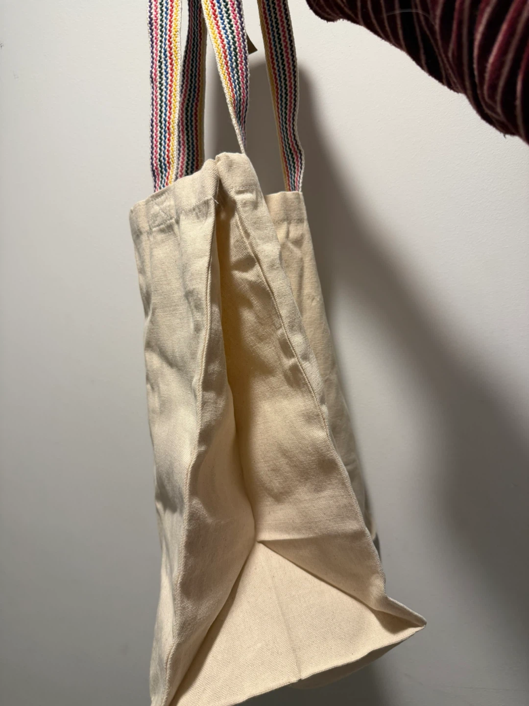 Canvas Tote Bag with Colorful Straps - photo 3