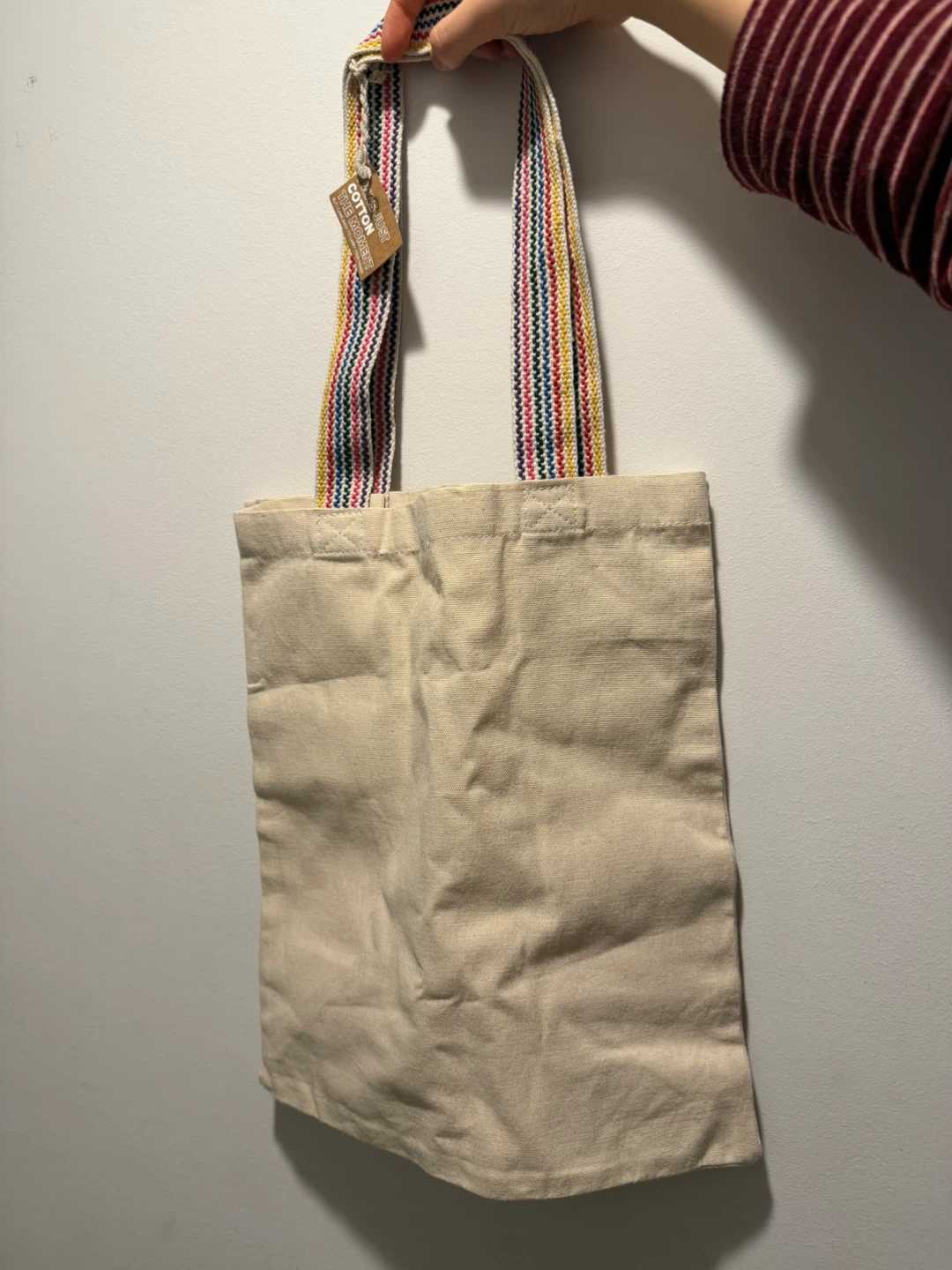 Canvas Tote Bag with Colorful Straps - photo 2