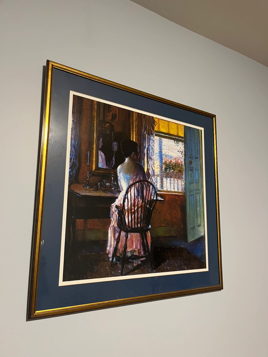 Framed Painting of Woman at Vanity