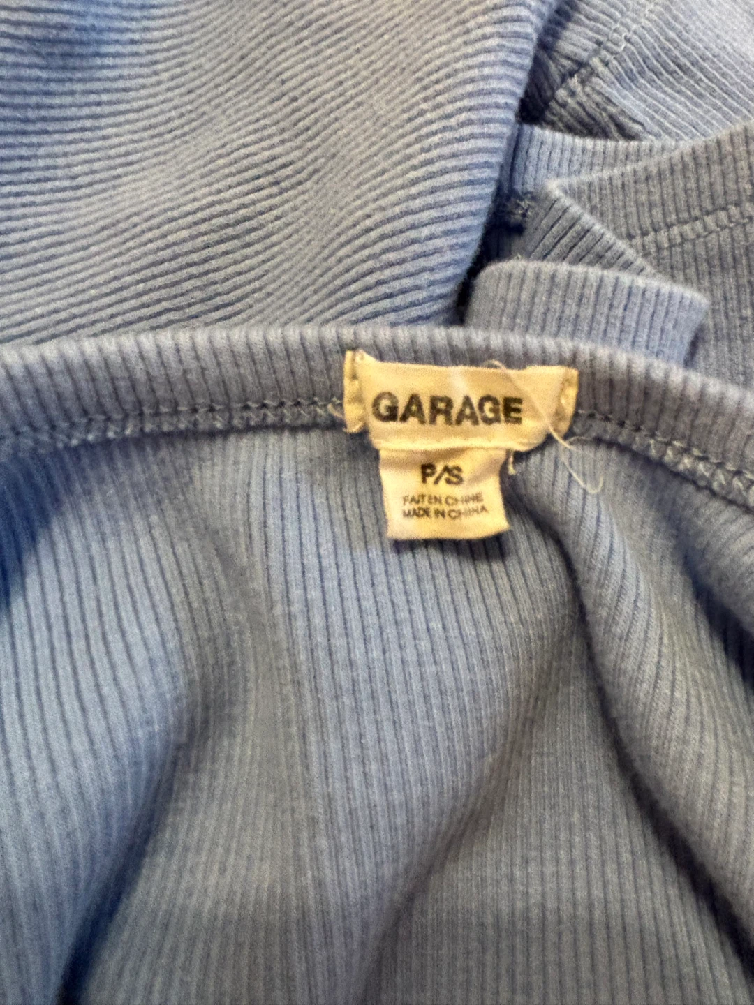 Garage Blue Ribbed Tank Top P/S - photo 3