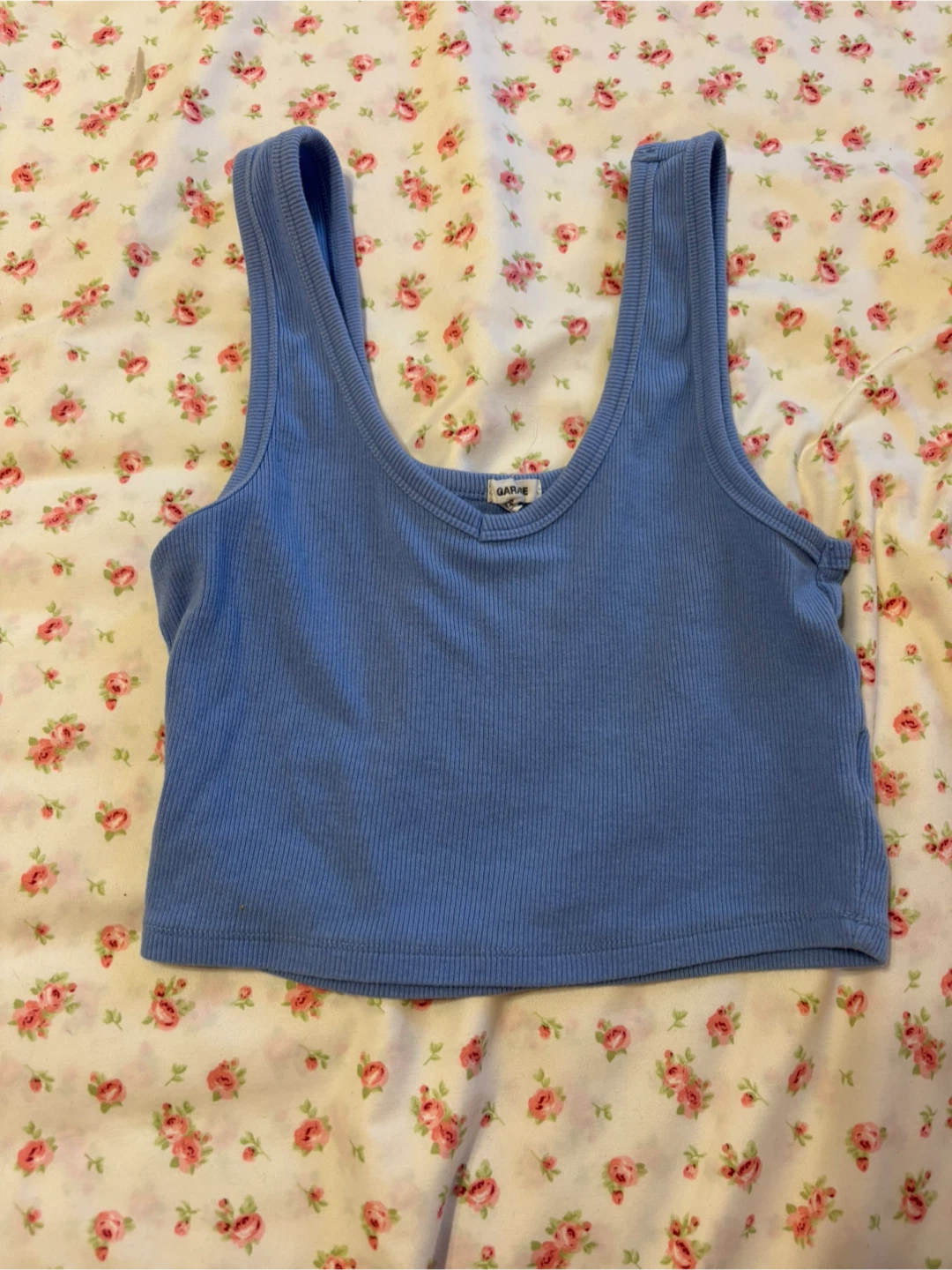 Garage Blue Ribbed Tank Top P/S