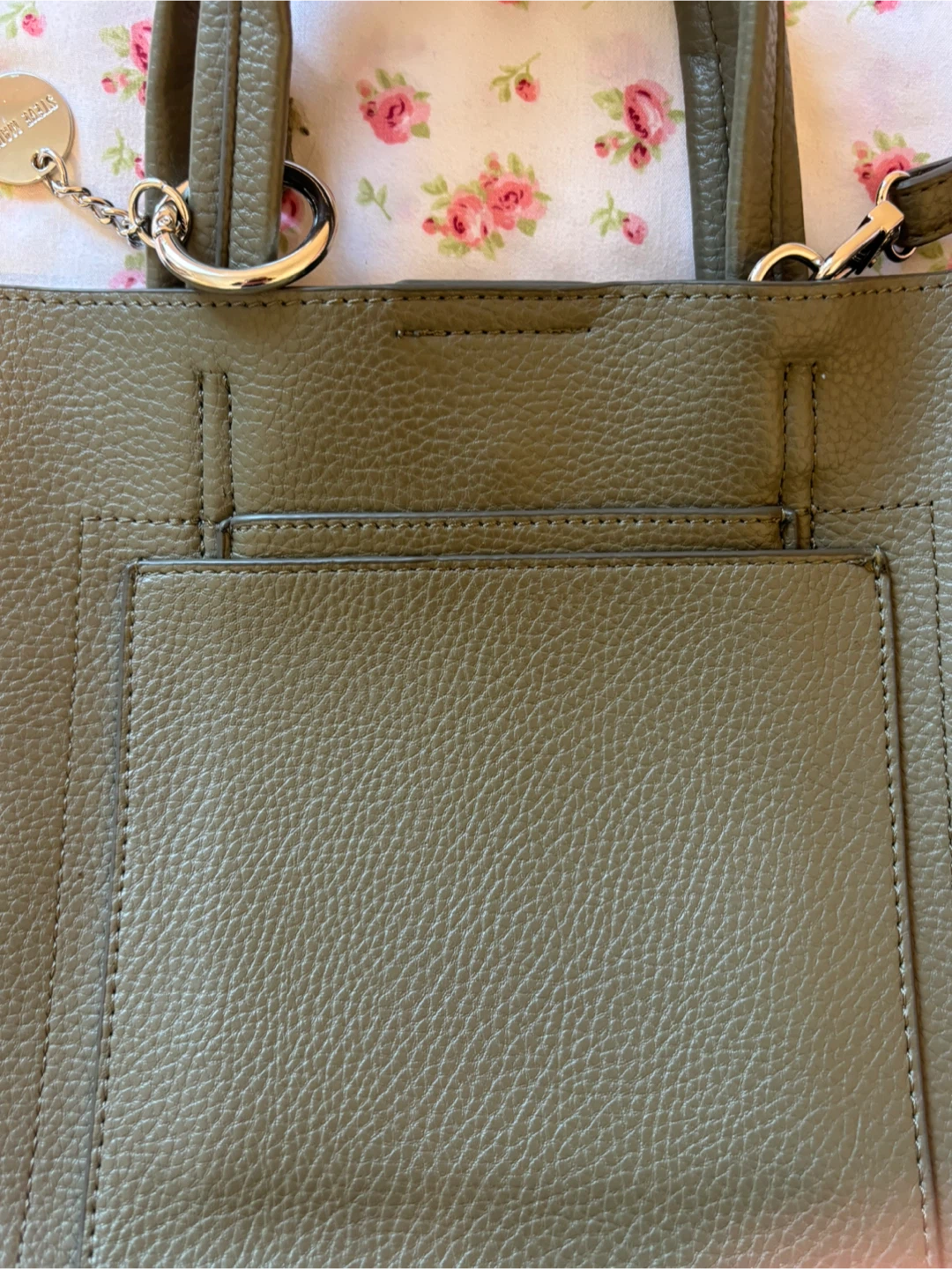 Steve Madden Olive Green Tote Bag with Card Holder - photo 2