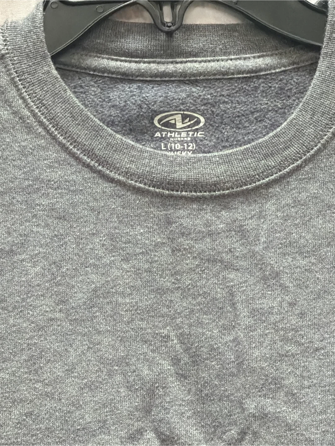 Athletic Works Grey Crewneck Sweatshirt L (10-12) - photo 2