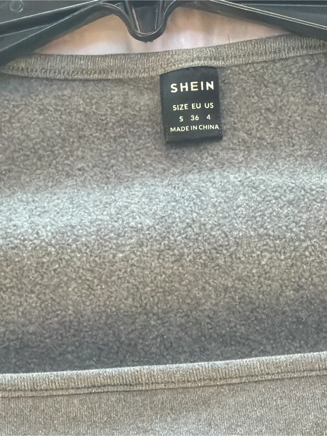 SHEIN Grey Long Sleeve Square Neck Bodysuit - Size S - photo 2