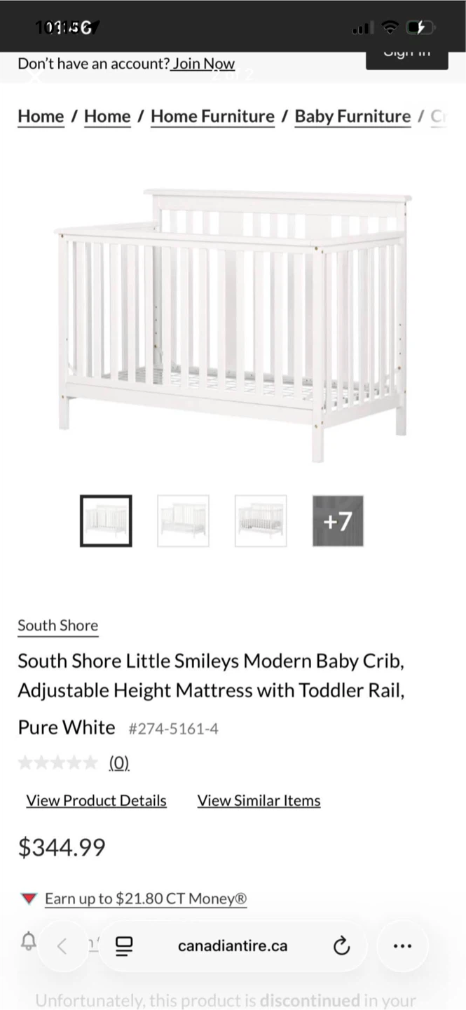 South Shore Little Smileys Modern Baby Crib - Pure White - photo 2