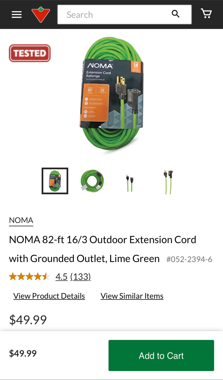New NOMA 82 ft Outdoor Extension Cord - photo 2