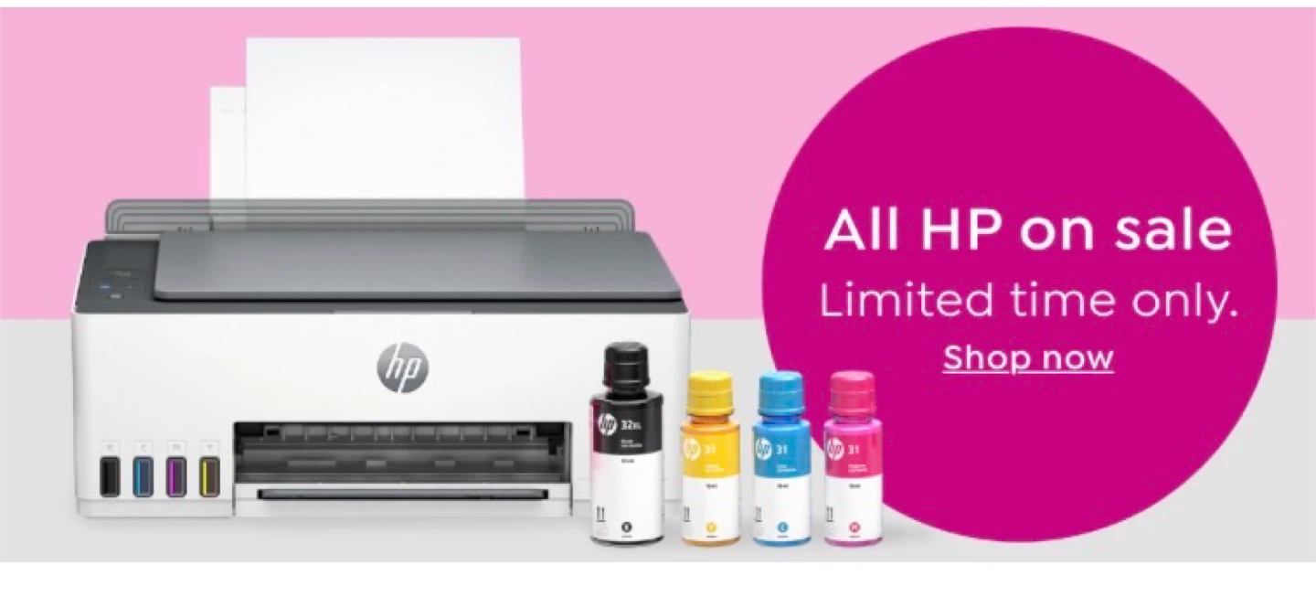 HP Smart Tank Printer with Ink Bottles