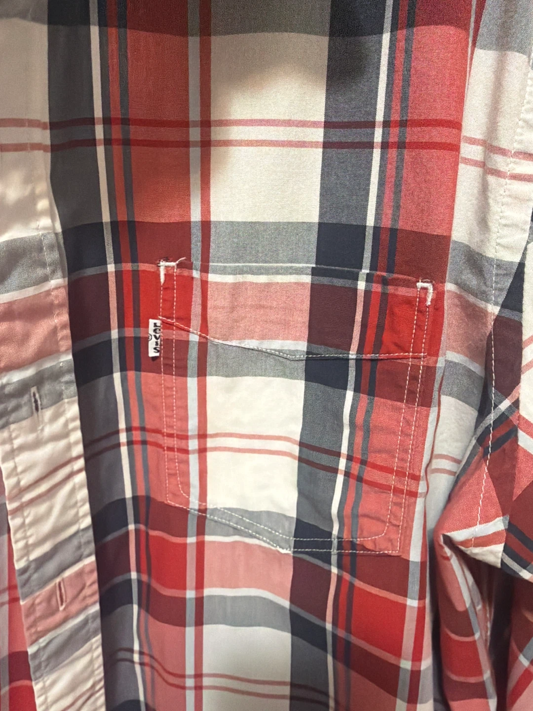 Levi's Plaid Button-Up Shirt - Size L - photo 5