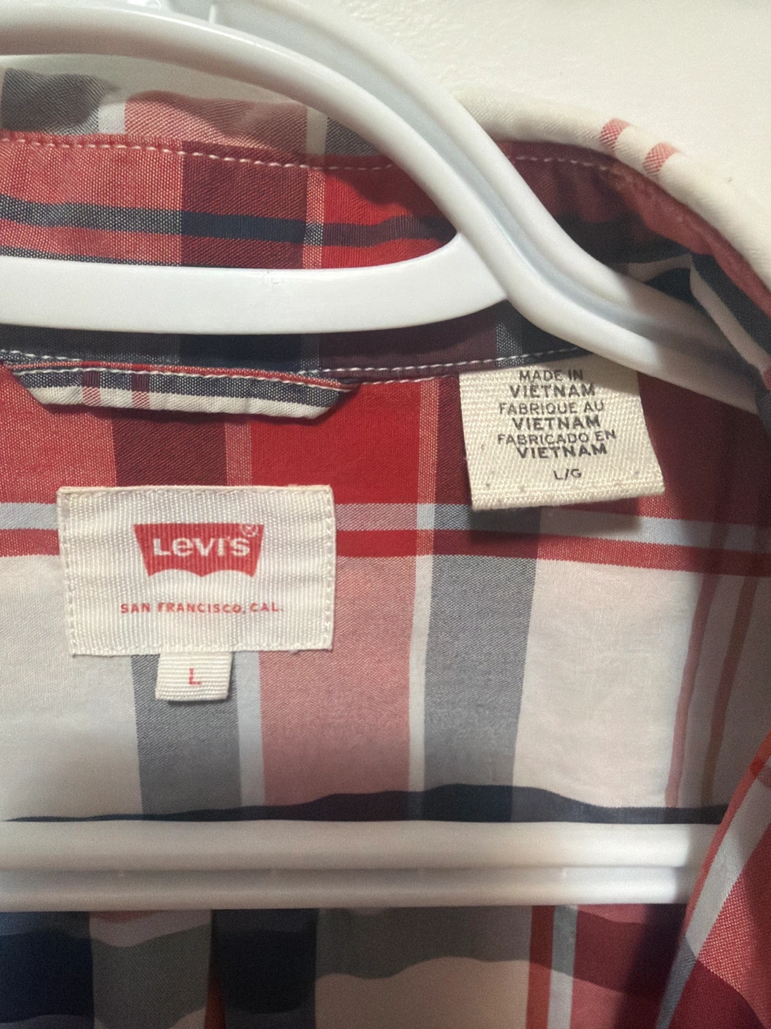 Levi's Plaid Button-Up Shirt - Size L - photo 2