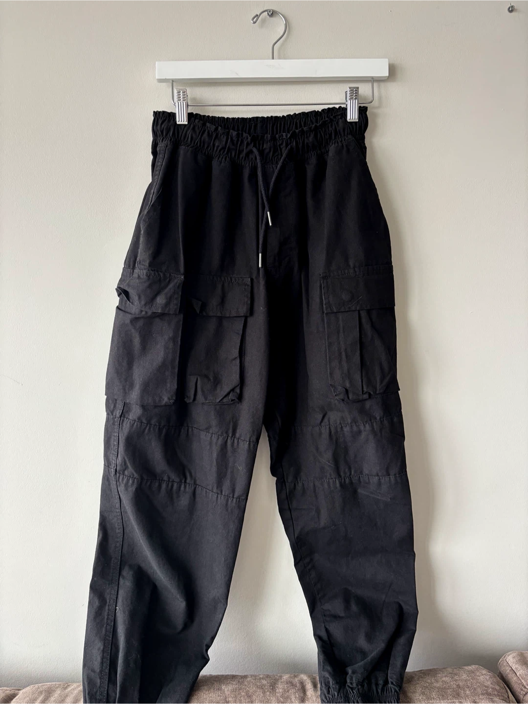 Oak + Fort Black Cargo Pants
