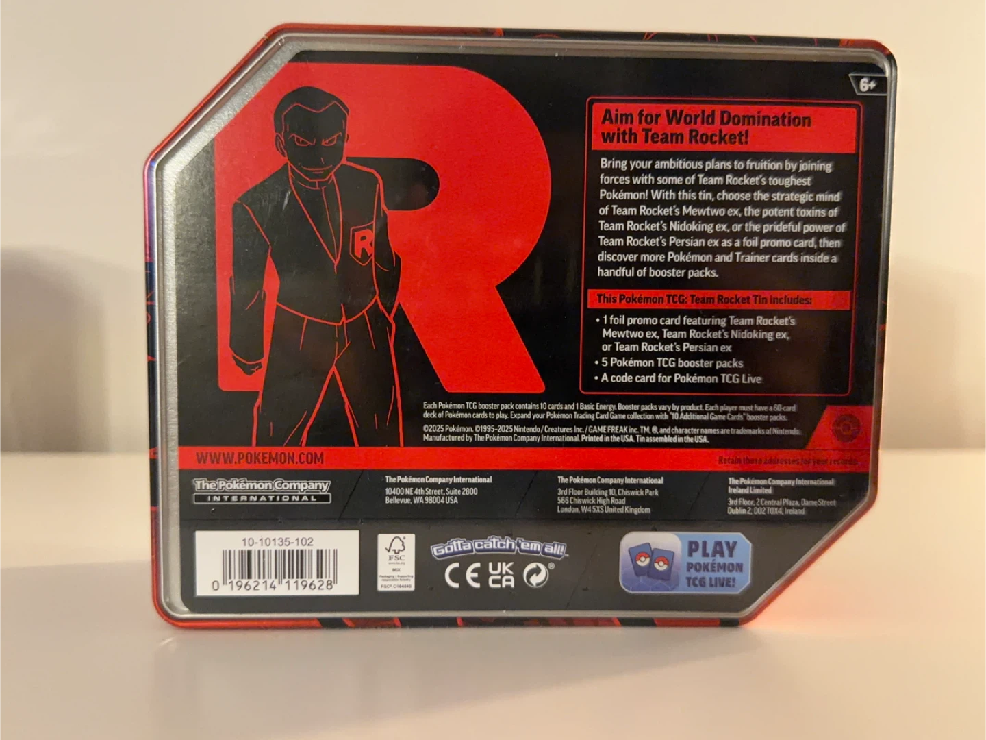 Pokemon TCG Team Rocket EX Tins - Mewtwo, NidoKing, Persian - photo 5