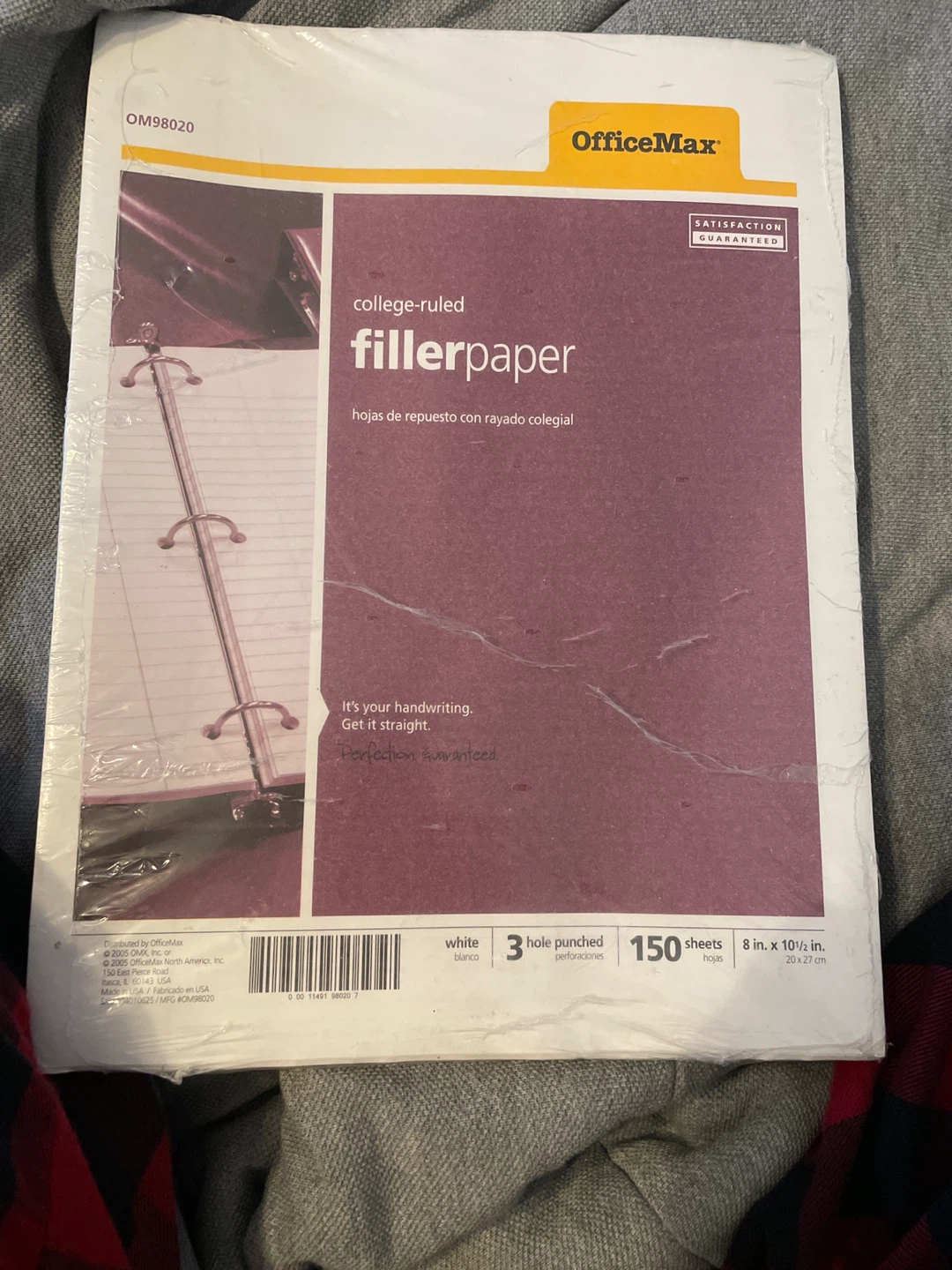 OfficeMax College-Ruled Filler Paper, 150 Sheets, White