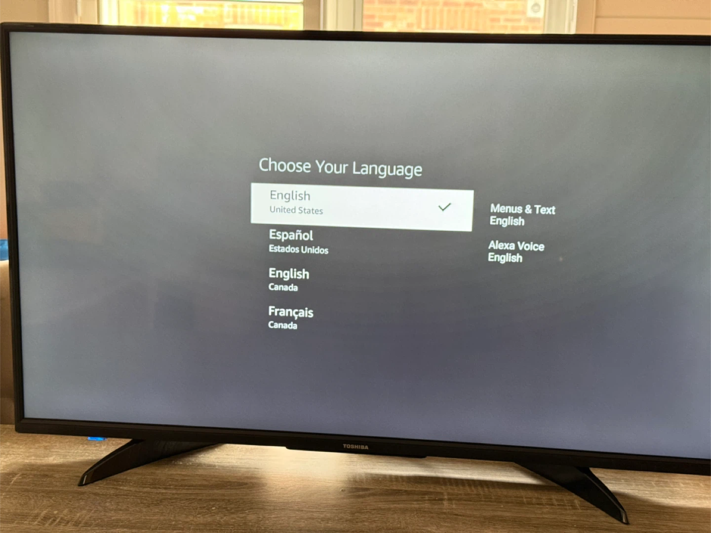 Toshiba 43 inch Fire TV without remote