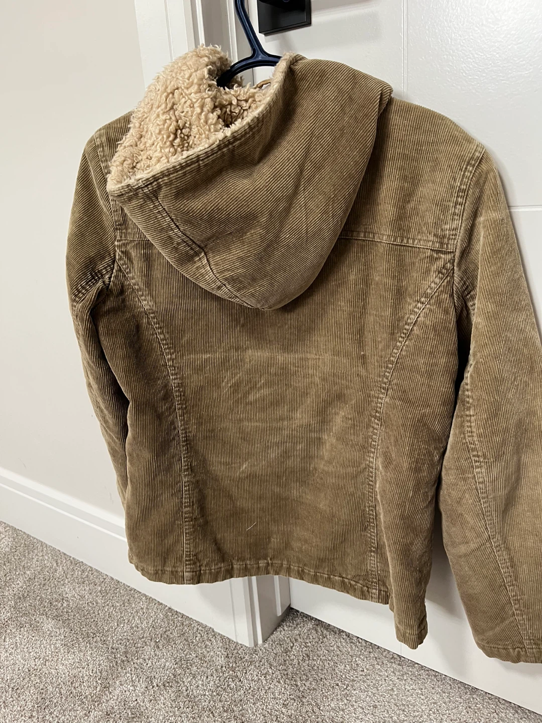 Corduroy Sherpa Lined Hooded Jacket - photo 2