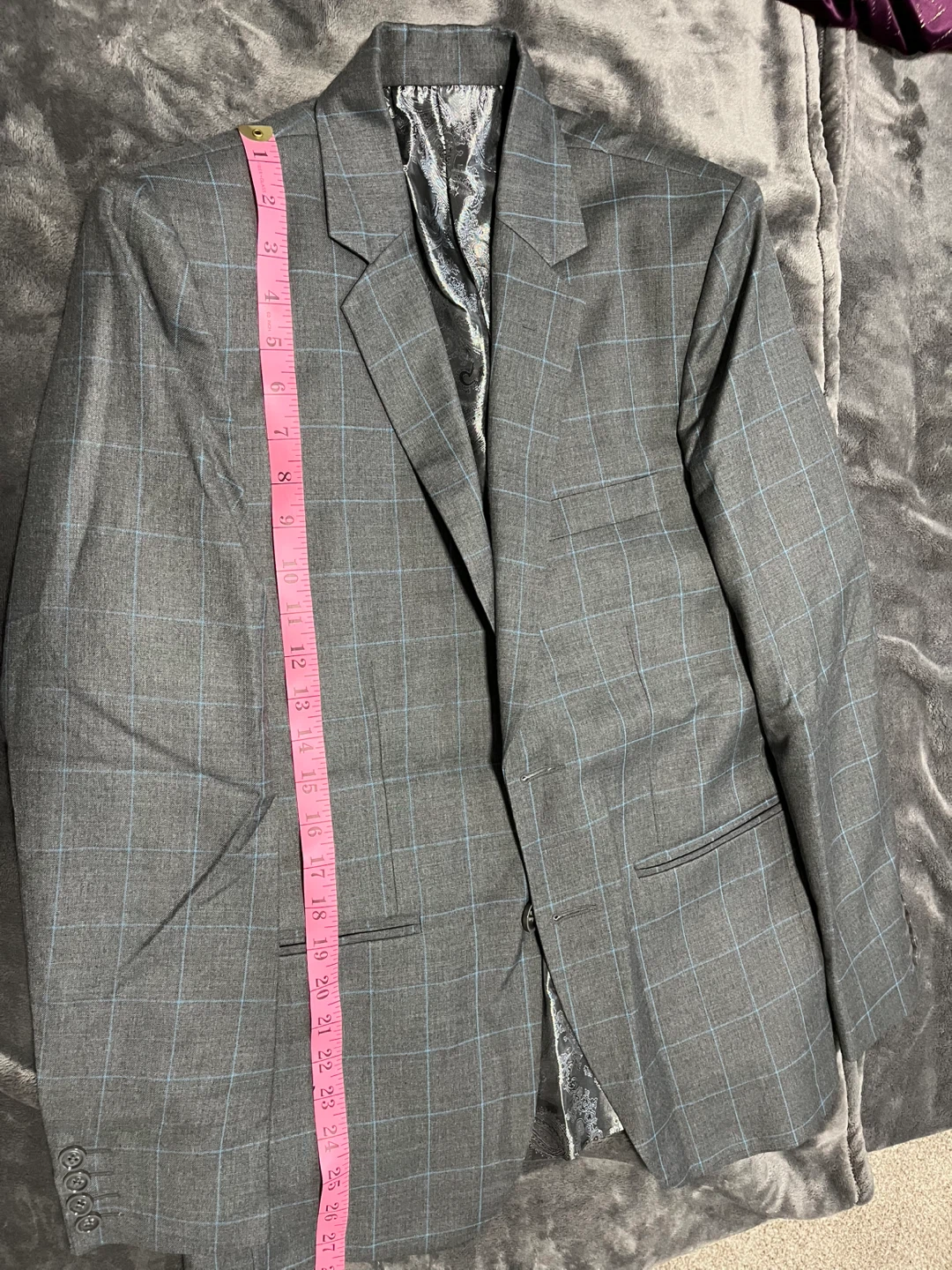 Grey Plaid Blazer