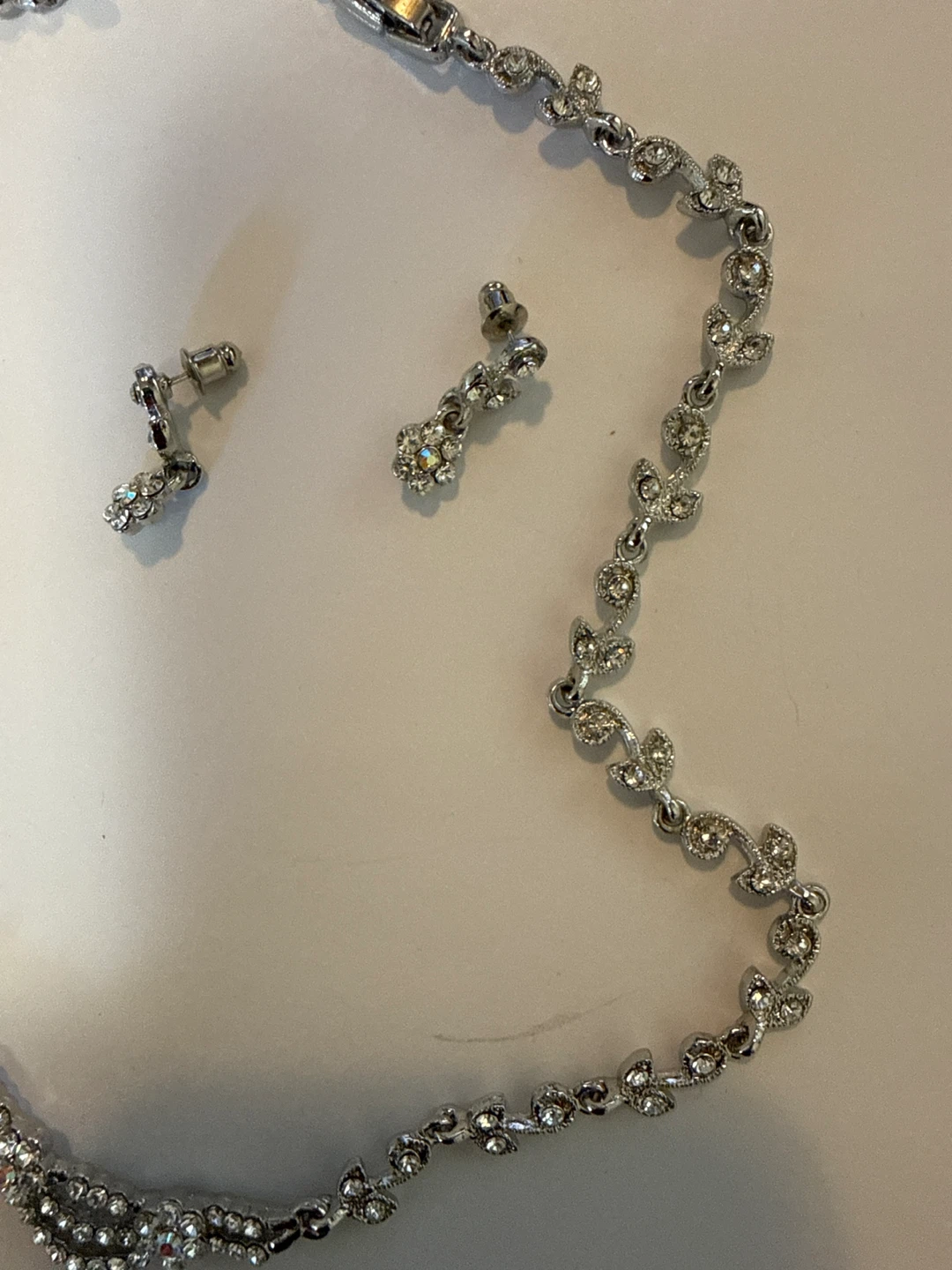 Rhinestone Necklace and Earring Set - photo 2