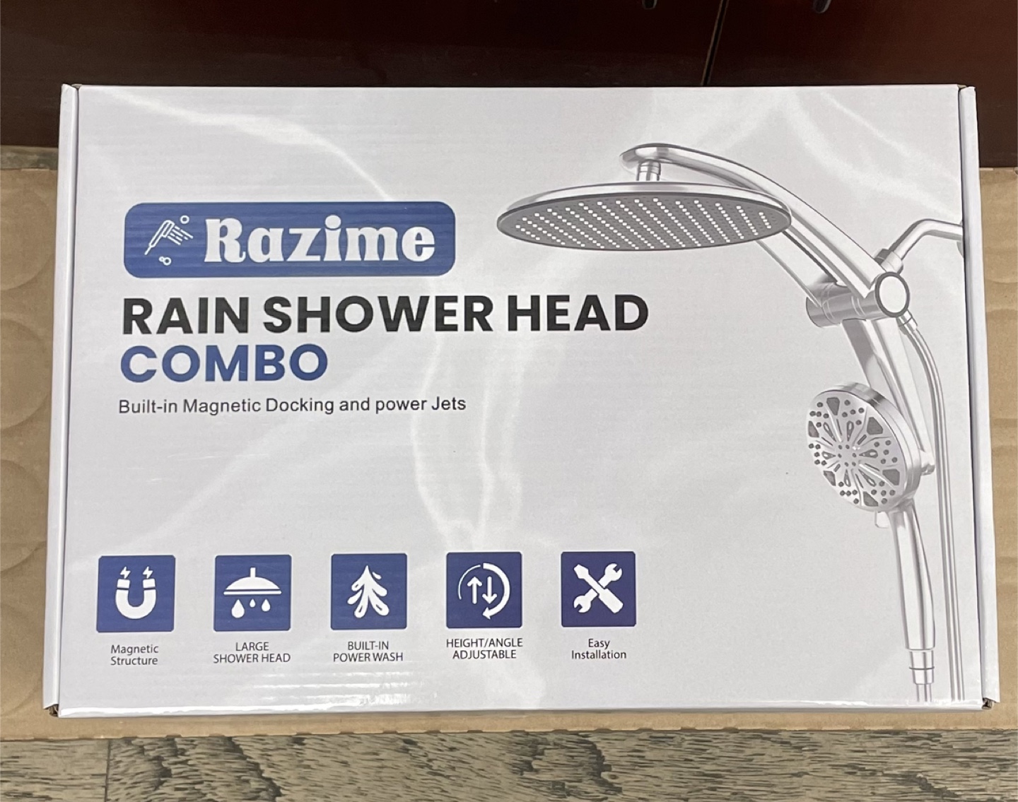 Razime Rain Shower Head Combo - Nickel - photo 3