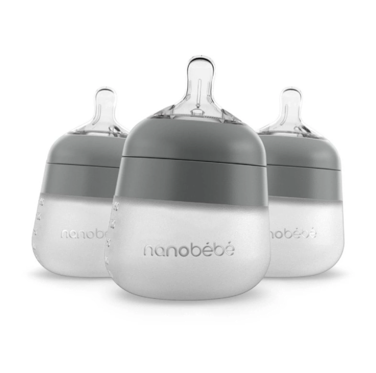 Nanobébé Baby Bottles - Grey