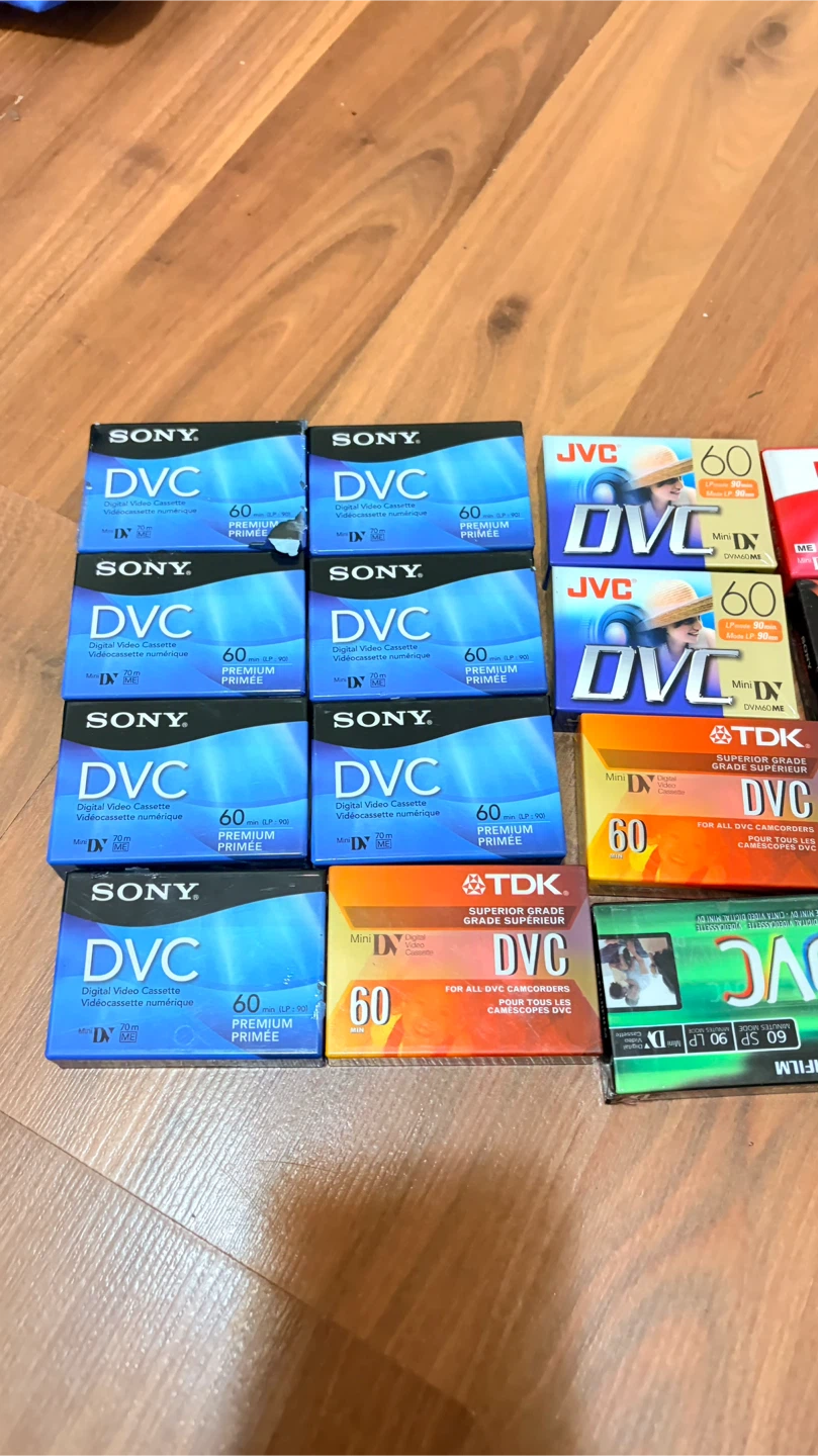 Bundle of 16 DVC Tapes - Sony, JVC, Maxell, TDK, Fujifilm