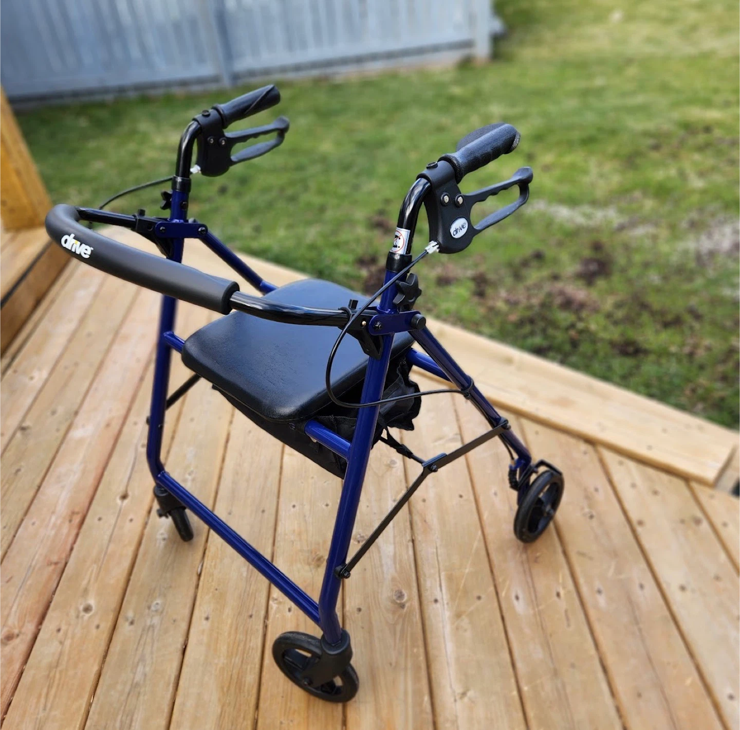 Drive Medical Blue Rollator Walker with Seat