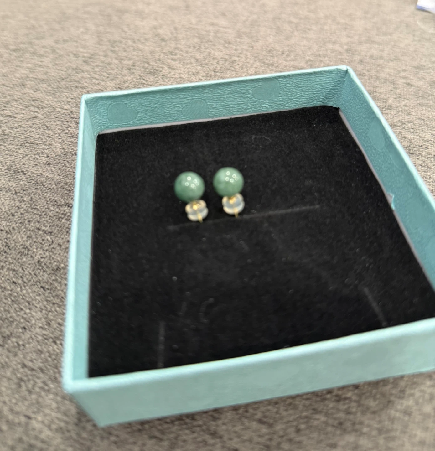 Natural Jade Earrings - K18 Marked - photo 5