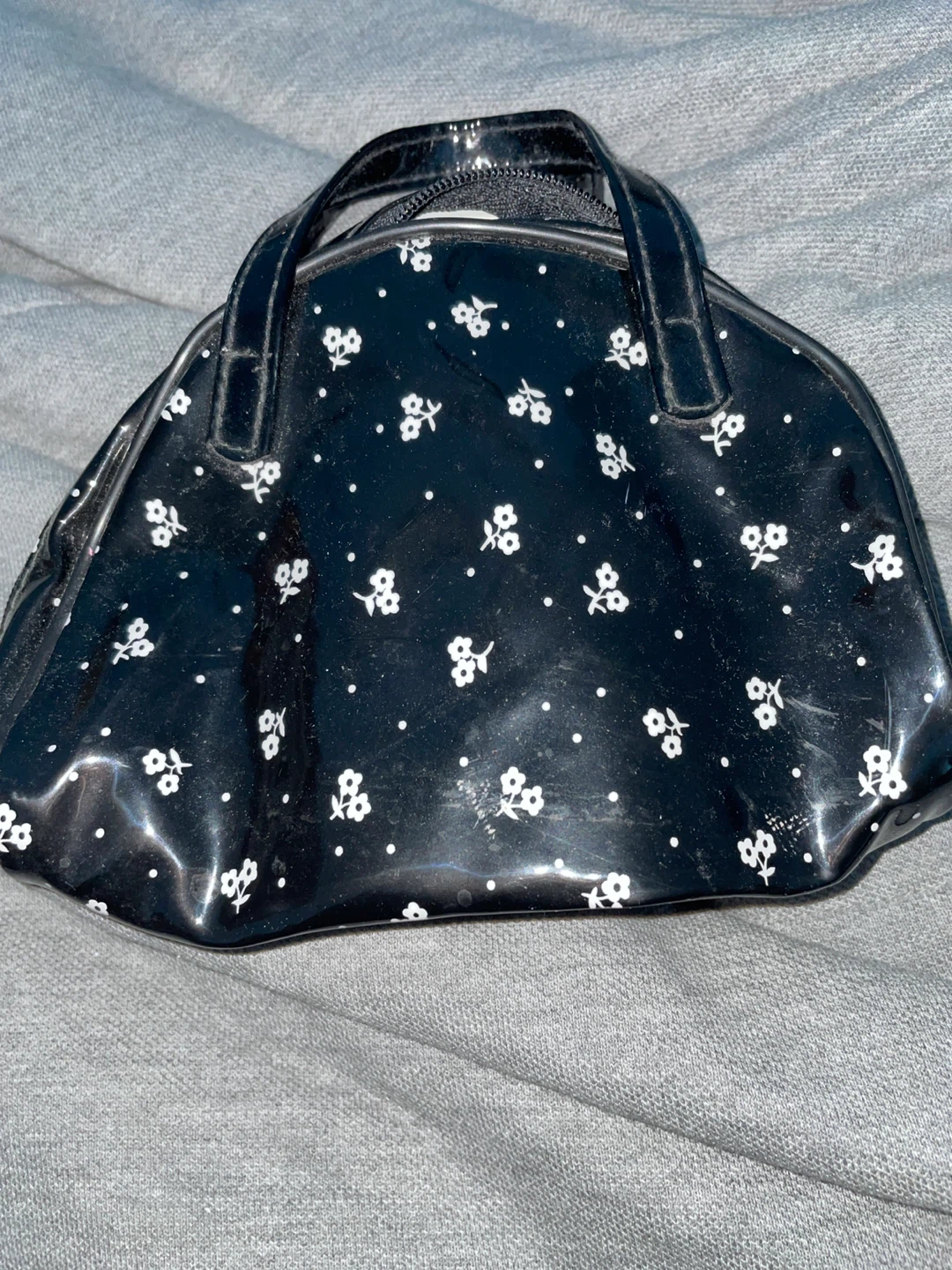 Lancome Black Floral Cosmetic Bag - photo 2