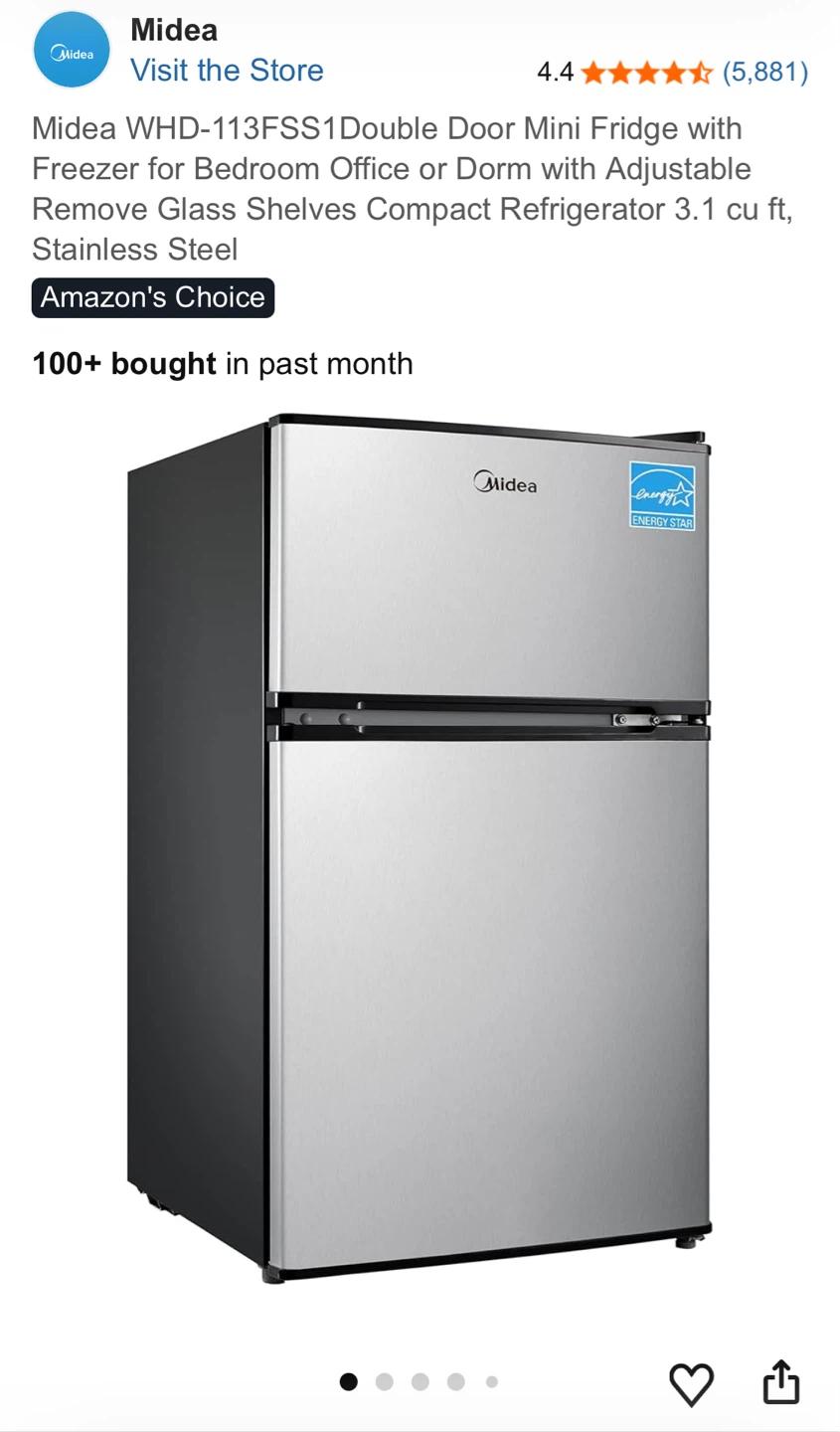 Midea WHD-113FSS1 small fridge - photo 2
