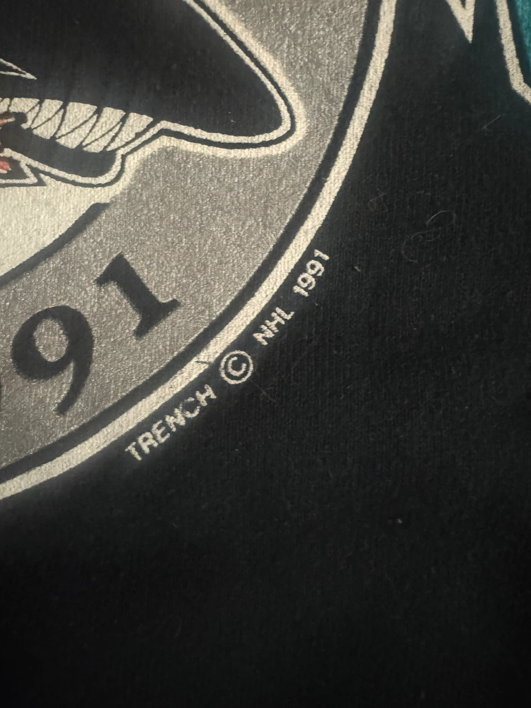 Vintage San Jose Sharks NHL 1991 Sweatshirt - photo 2