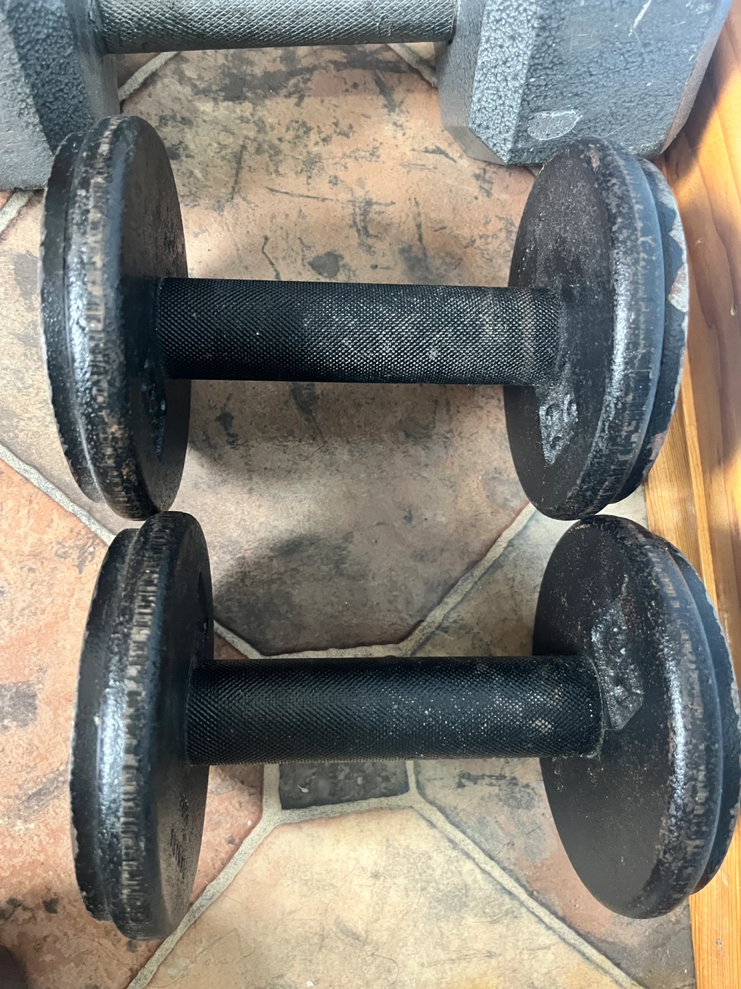 10 lbs Black metal Dumbbell Set