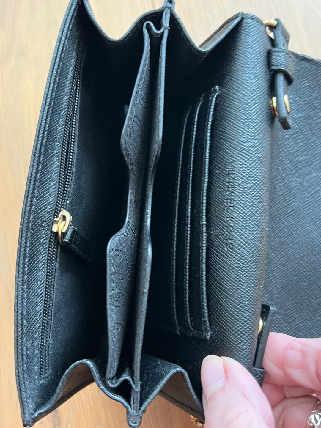 Michael Kors Black Saffiano Leather Chain Wallet - photo 5