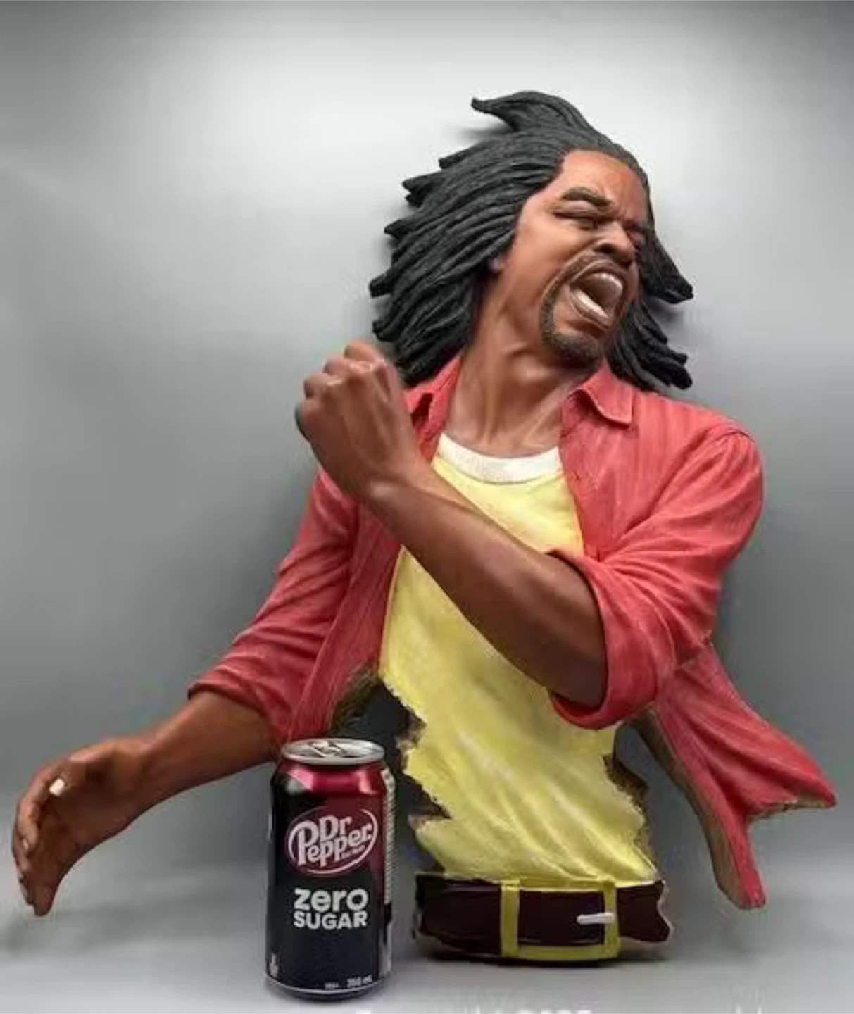 Dr. Pepper Zero Sugar Can Bust Sculpture
