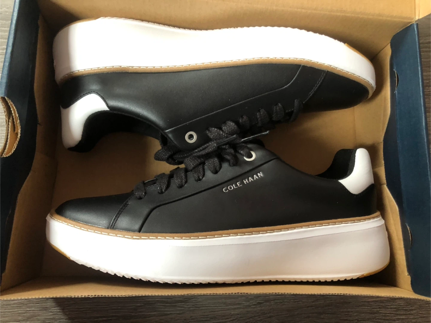 Cole Haan GP Topspin Sneaker Black/White Leather Size 7.5 - photo 2