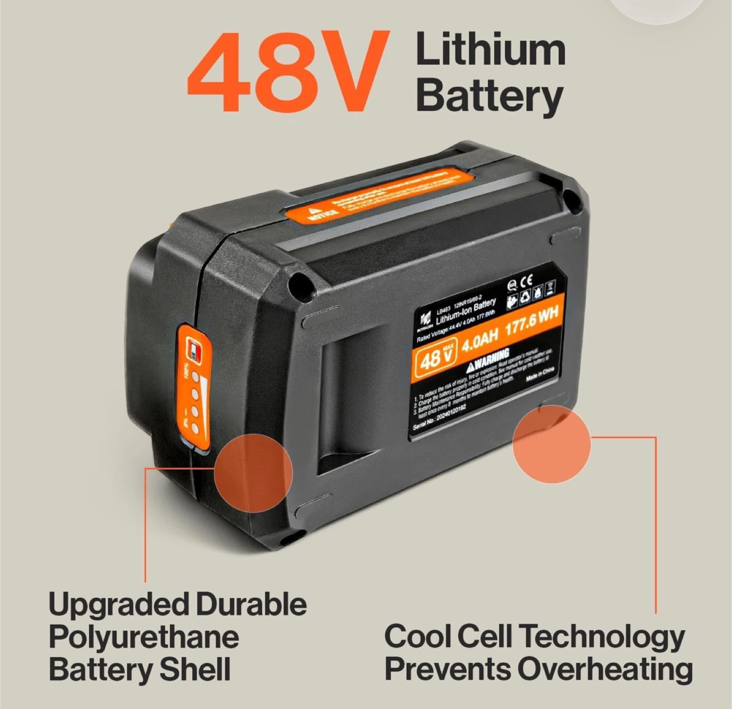 SuperHandy 48V 4.0AH Lithium Battery - photo 2