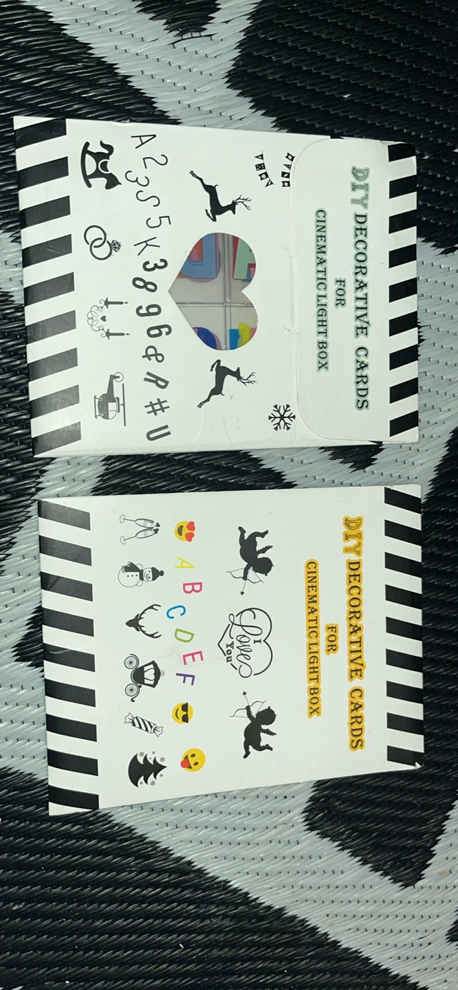 DIY Decorative Cards for Cinematic Light Box (2 Packs)