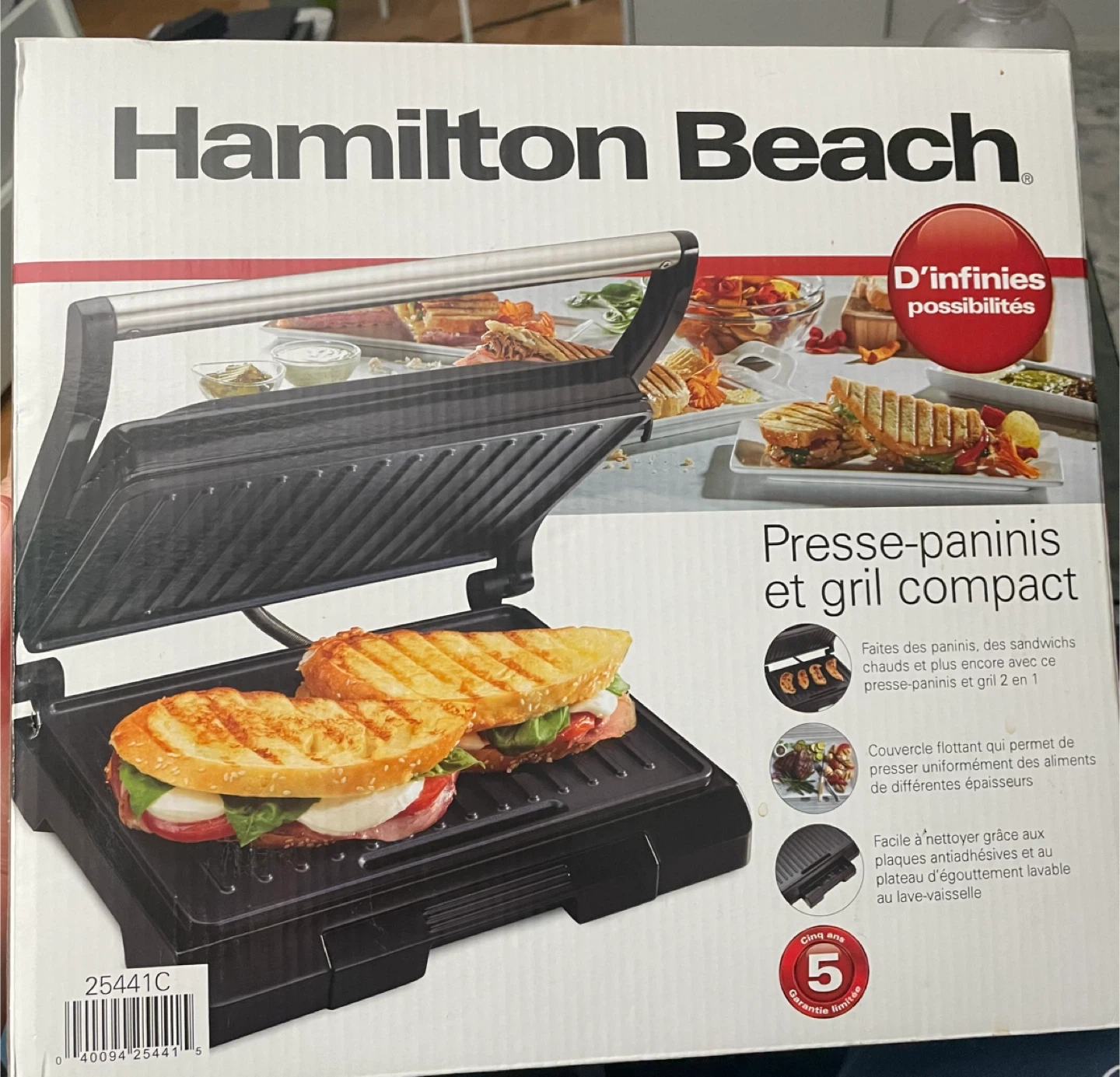 Hamilton Beach Electric Panini Press & Compact Grill