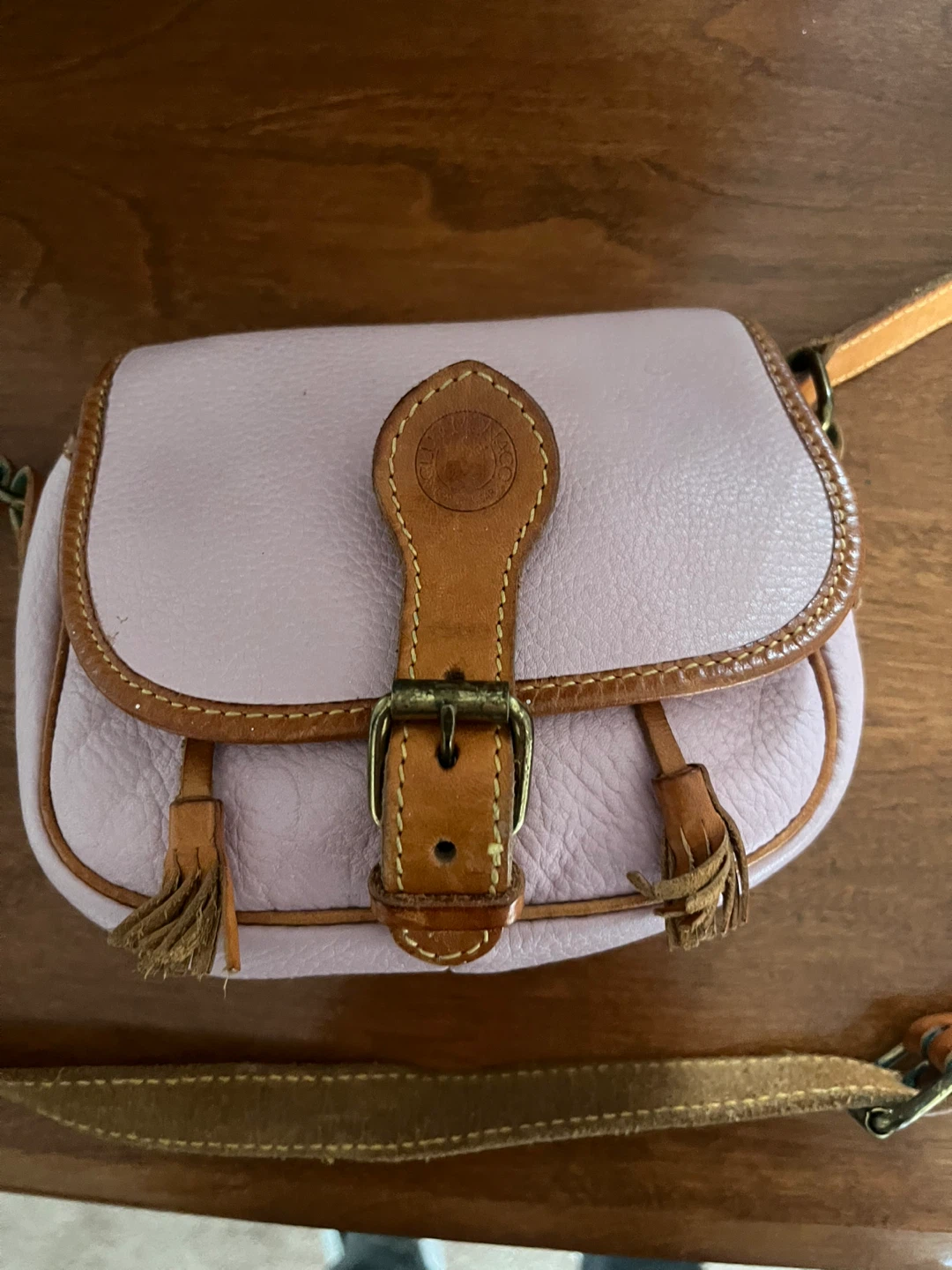 Club Monaco Leather Saddle Bag - Pale Pink - photo 2