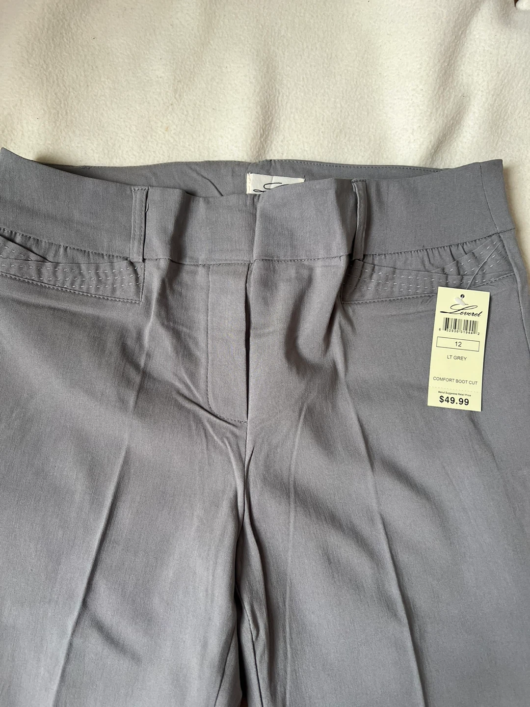 Leveny "Comfort Boot Cut" Pants - Size 12 - LT Grey - photo 2