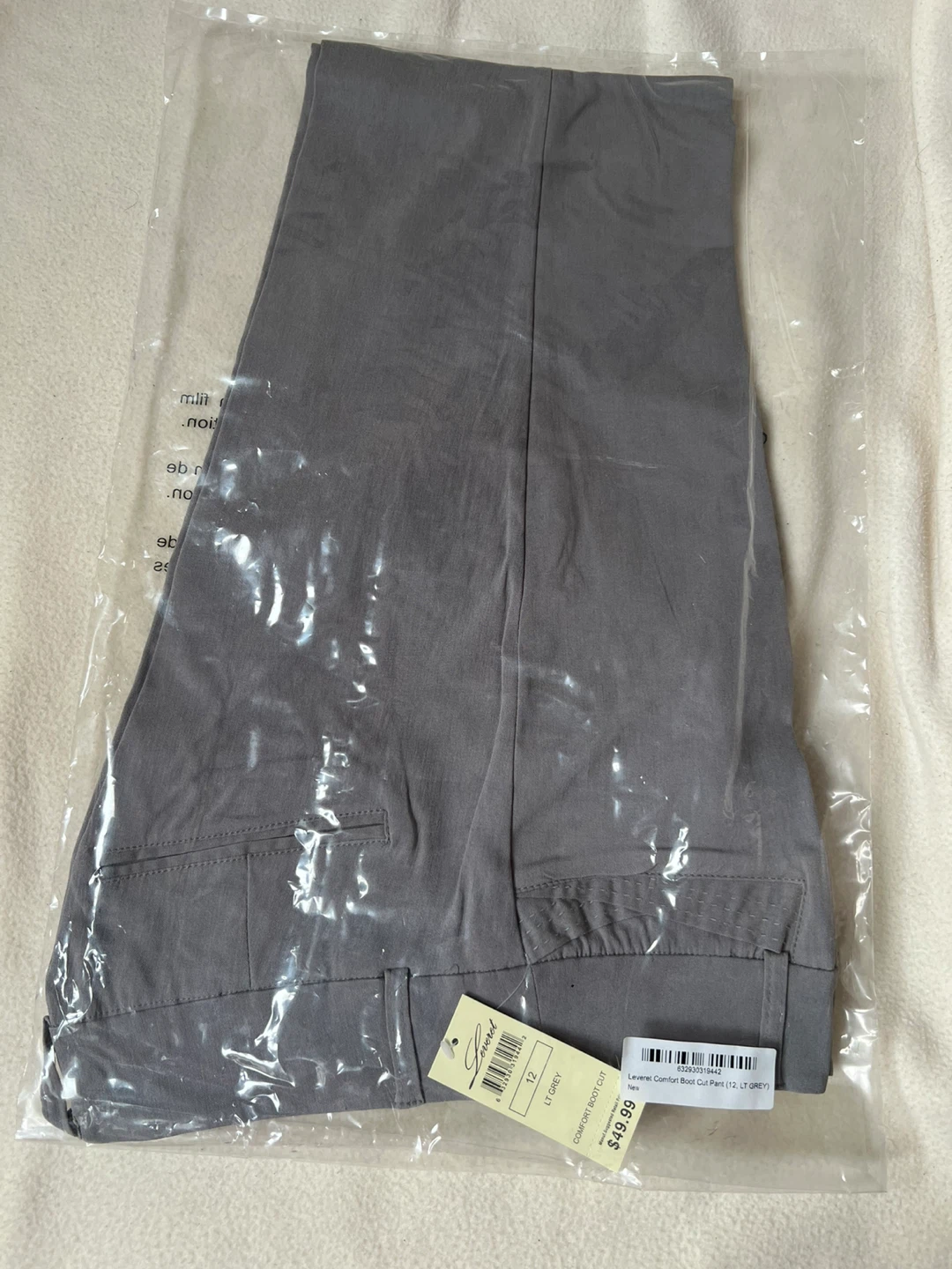 Leveny "Comfort Boot Cut" Pants - Size 12 - LT Grey - photo 4