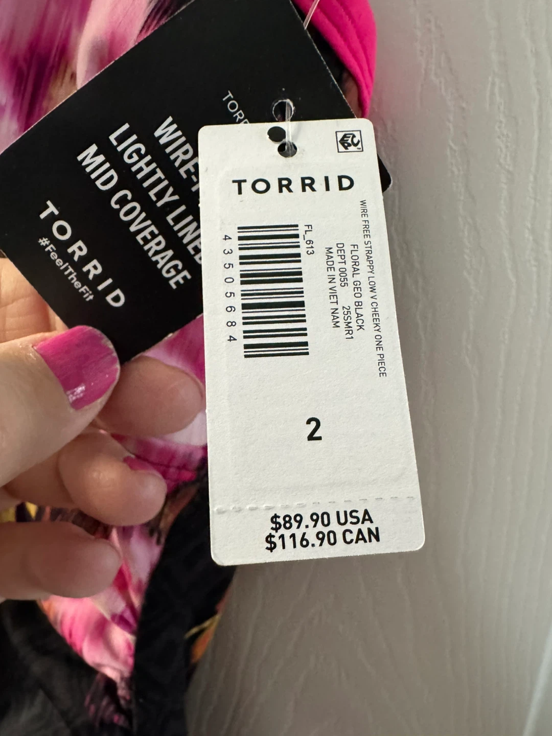 Torrid Wire-Free Strappy Floral One-Piece Swimsuit - Size 2 - photo 4