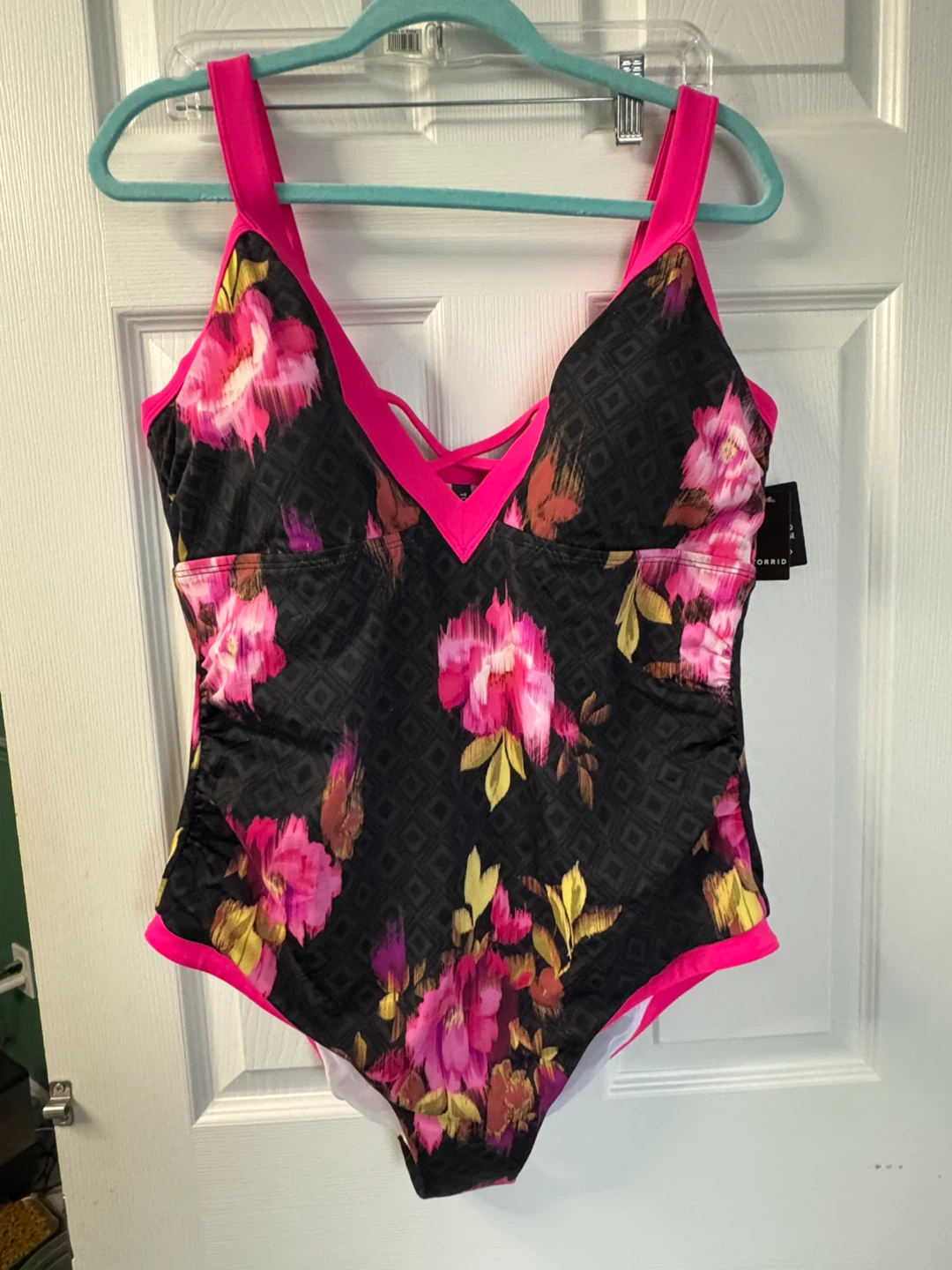 Torrid Wire-Free Strappy Floral One-Piece Swimsuit - Size 2