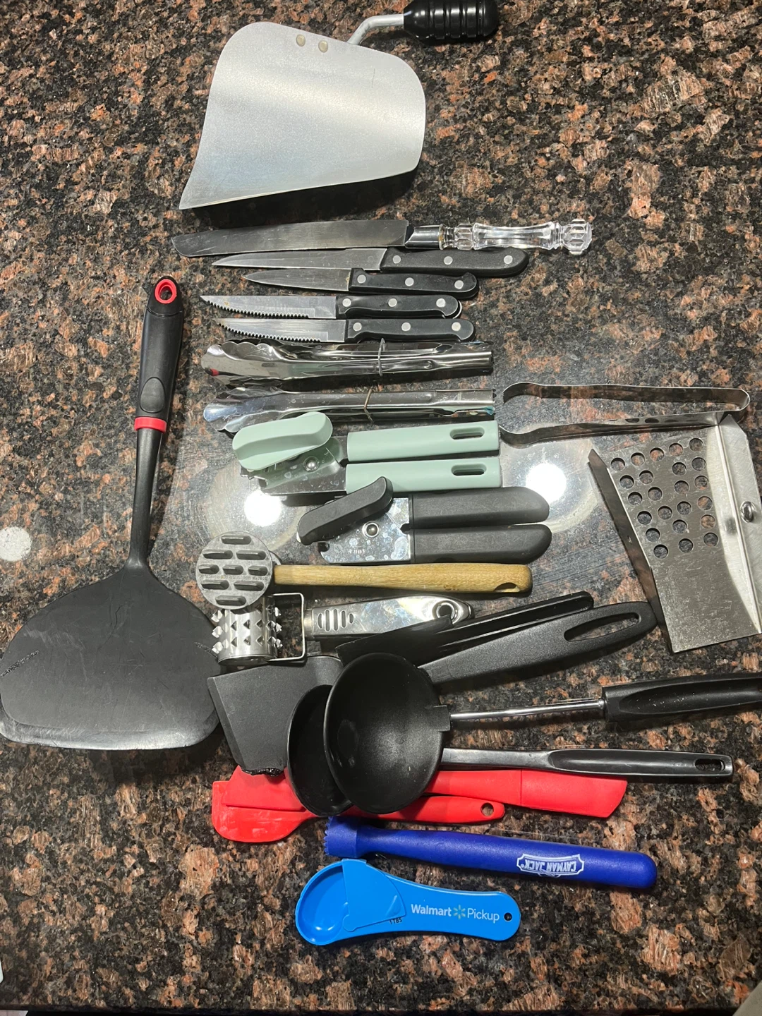 Kitchen Utensil Set & Cuisinart Grill Brush